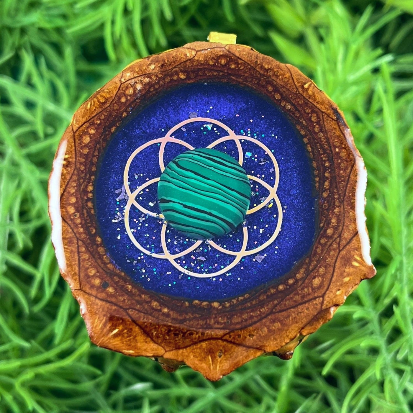 Supernova with Malachite & Seed of Life