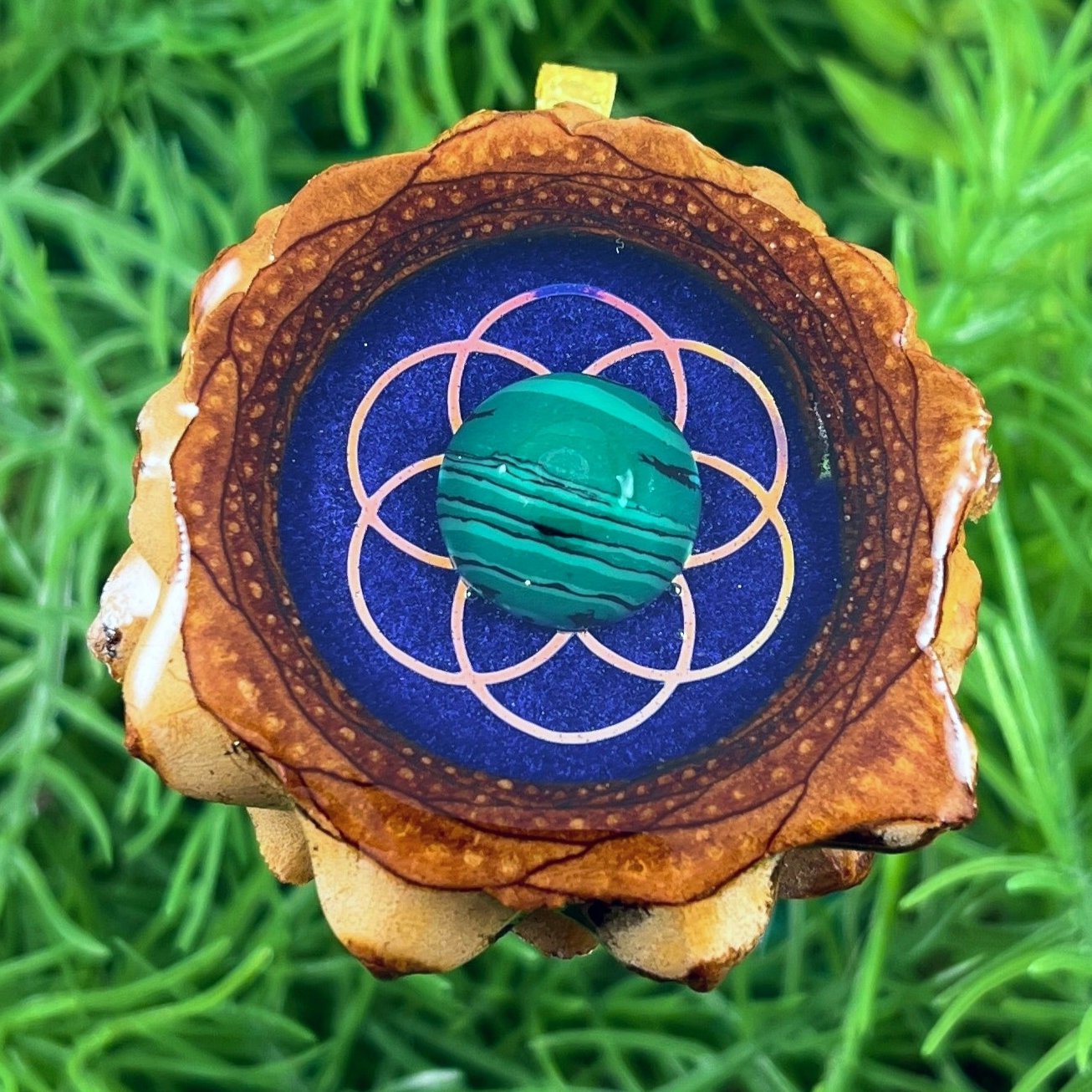 Supernova with Malachite & Seed of Life