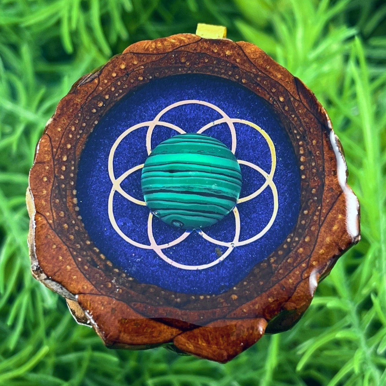 Supernova with Malachite & Seed of Life
