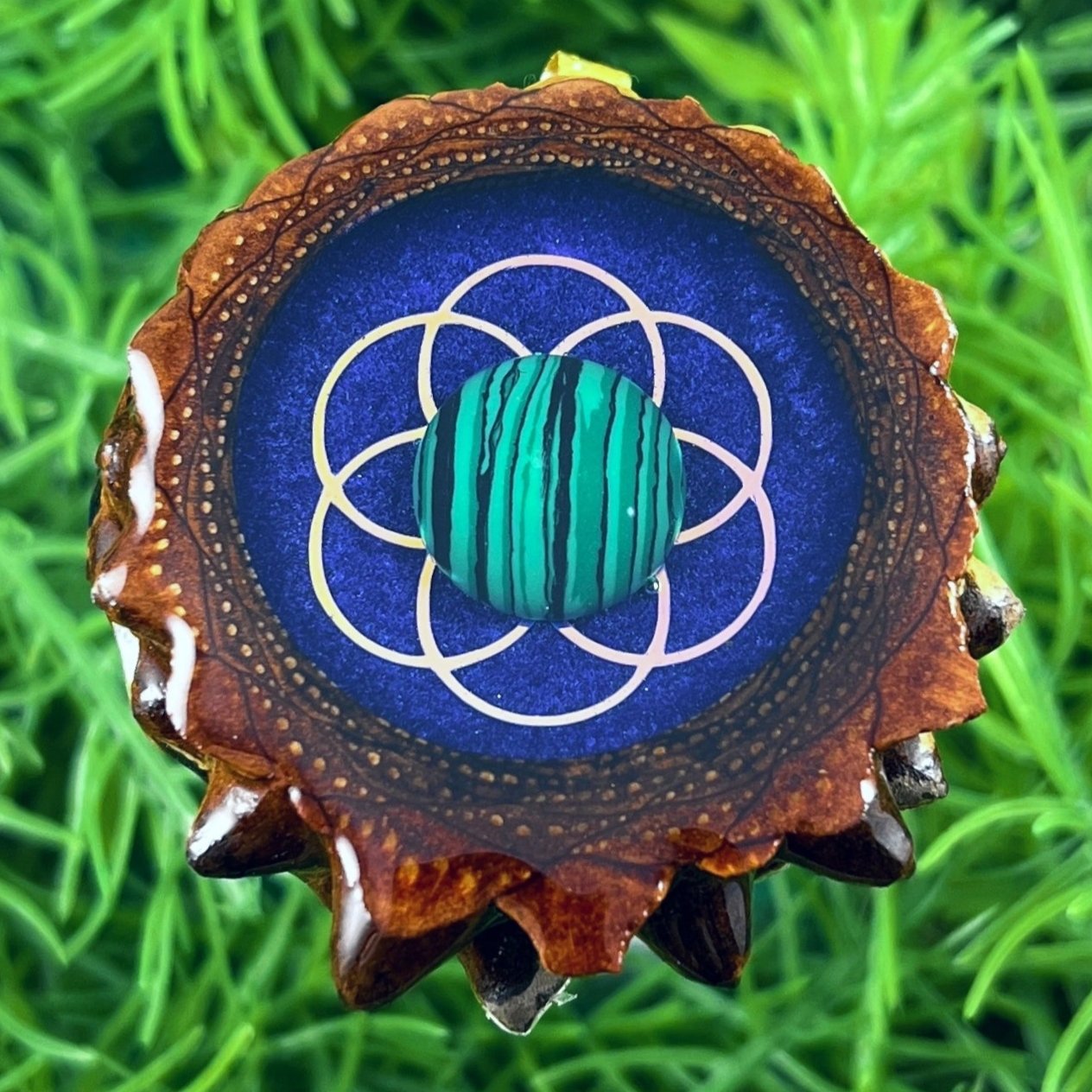 Supernova with Malachite & Seed of Life