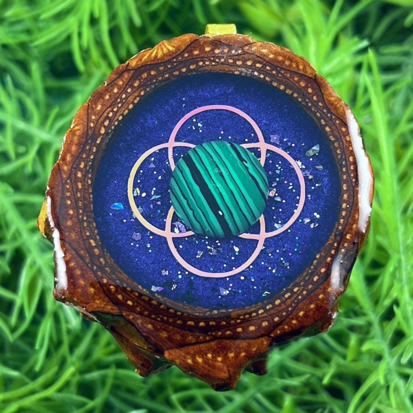 Supernova with Malachite & Simple Seed of Life