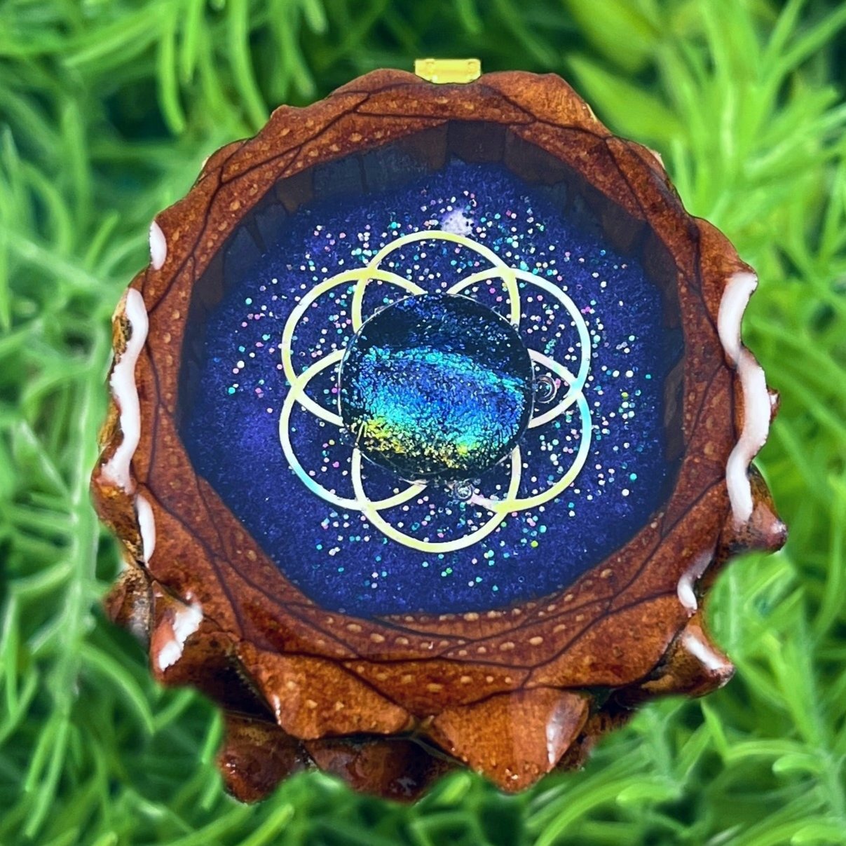 Supernova with Dichroic Glass & Seed of Life