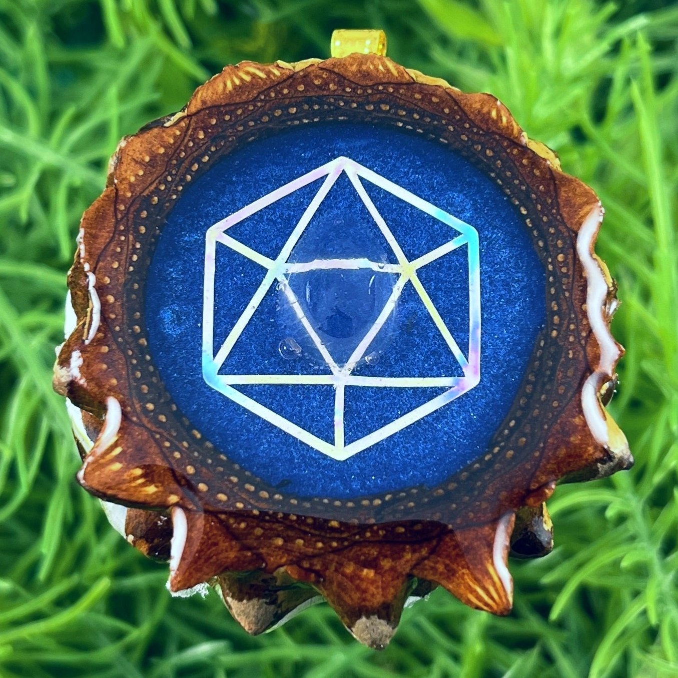 Galaxy with Moonstone & Icosahedron