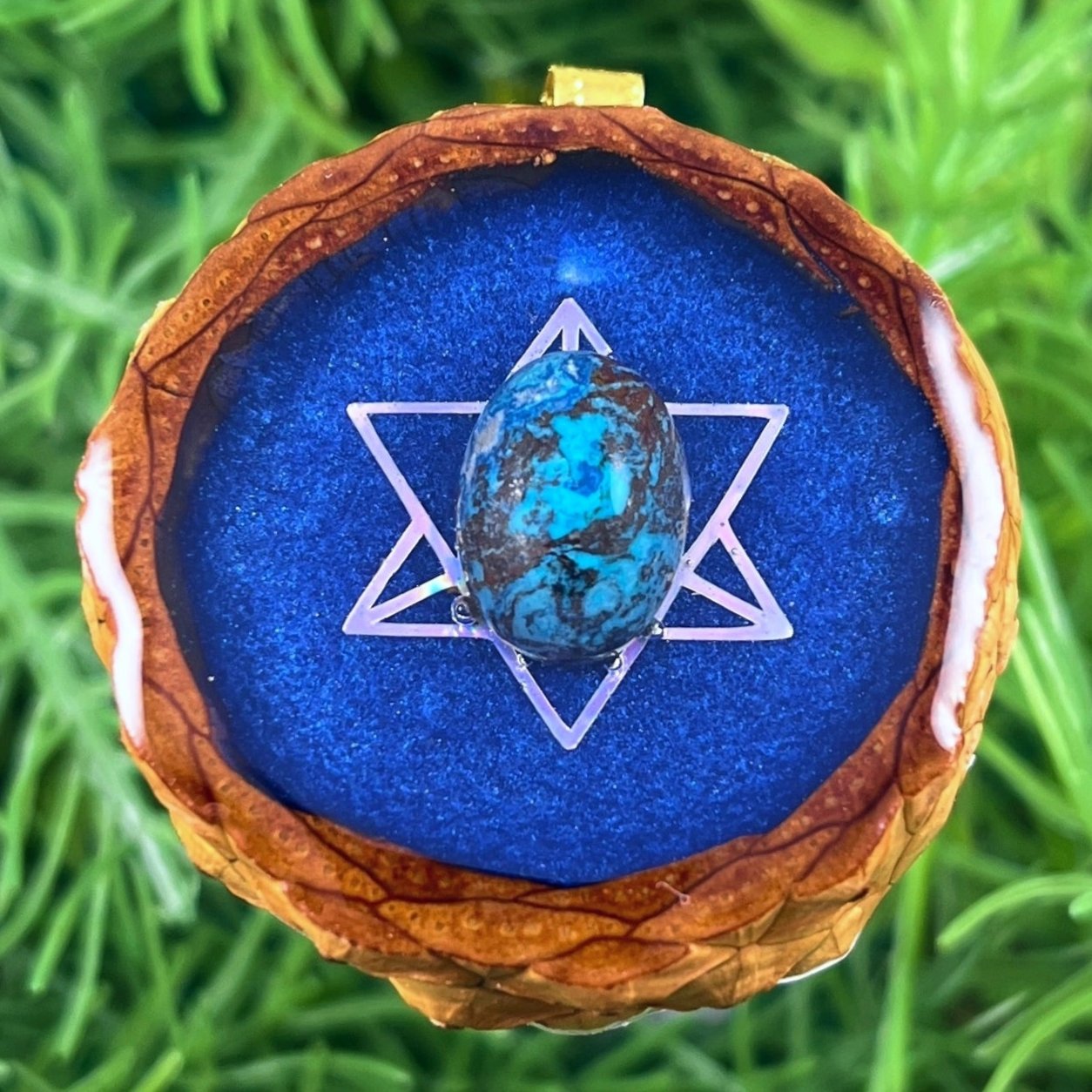 Galaxy with Chrysocolla & Merkaba