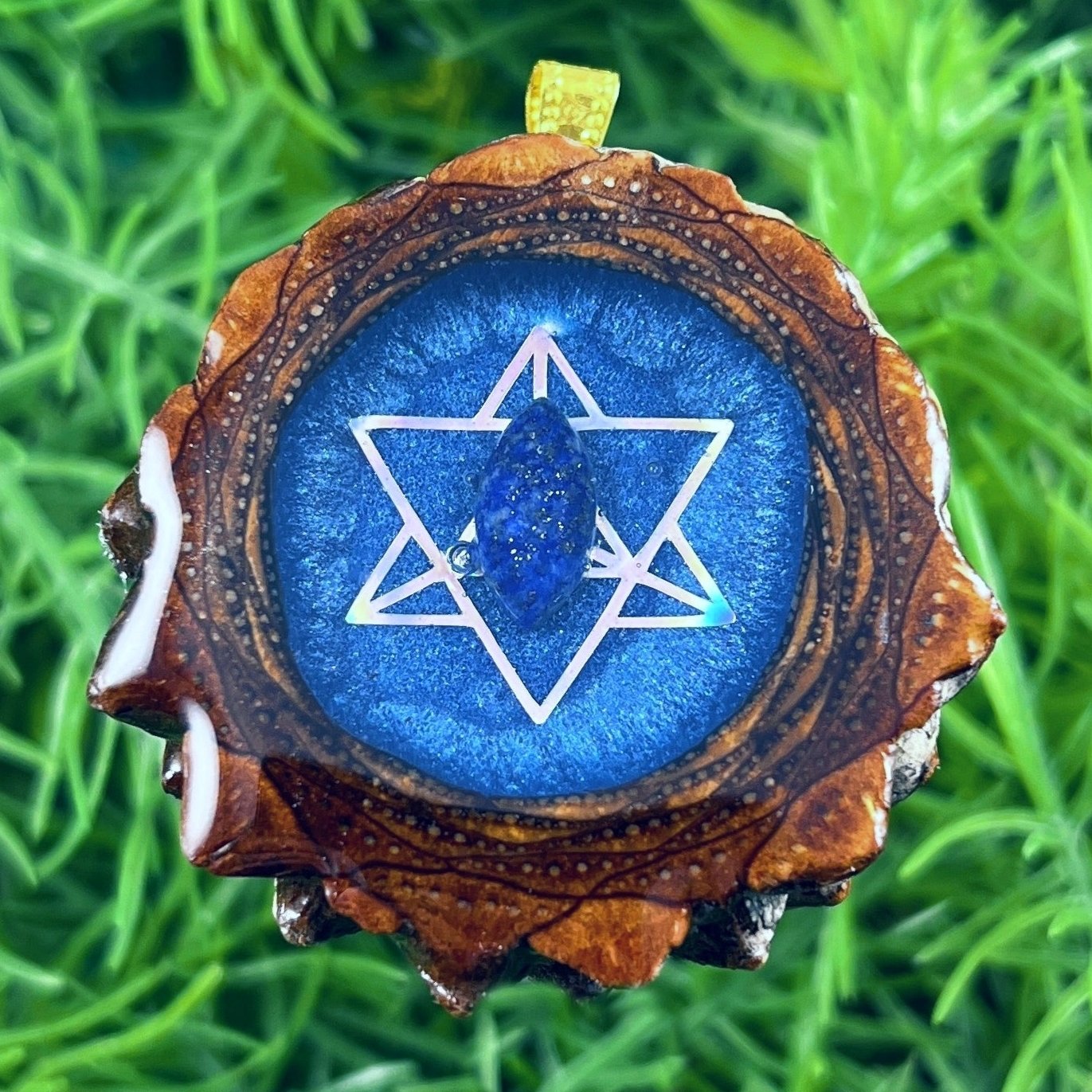 Galaxy with Lapis Lazuli & Merkaba