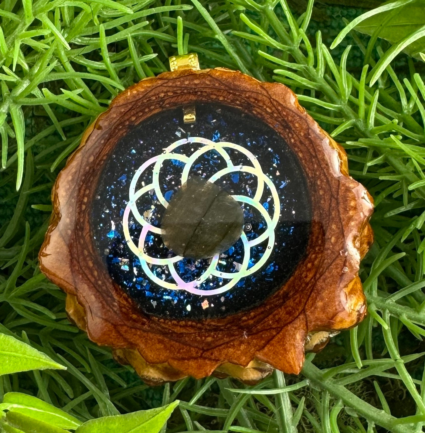 Night Sky with Labradorite & Seed of Life
