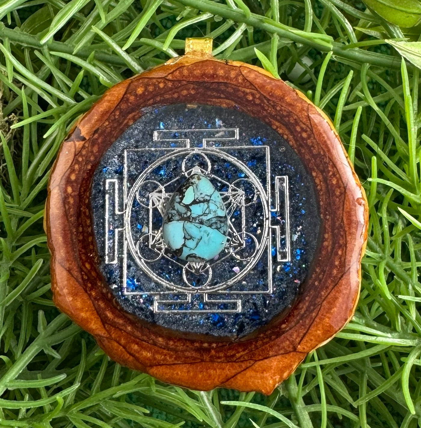 Blue Crush with Turquiose & Metatron's Mandala Cube