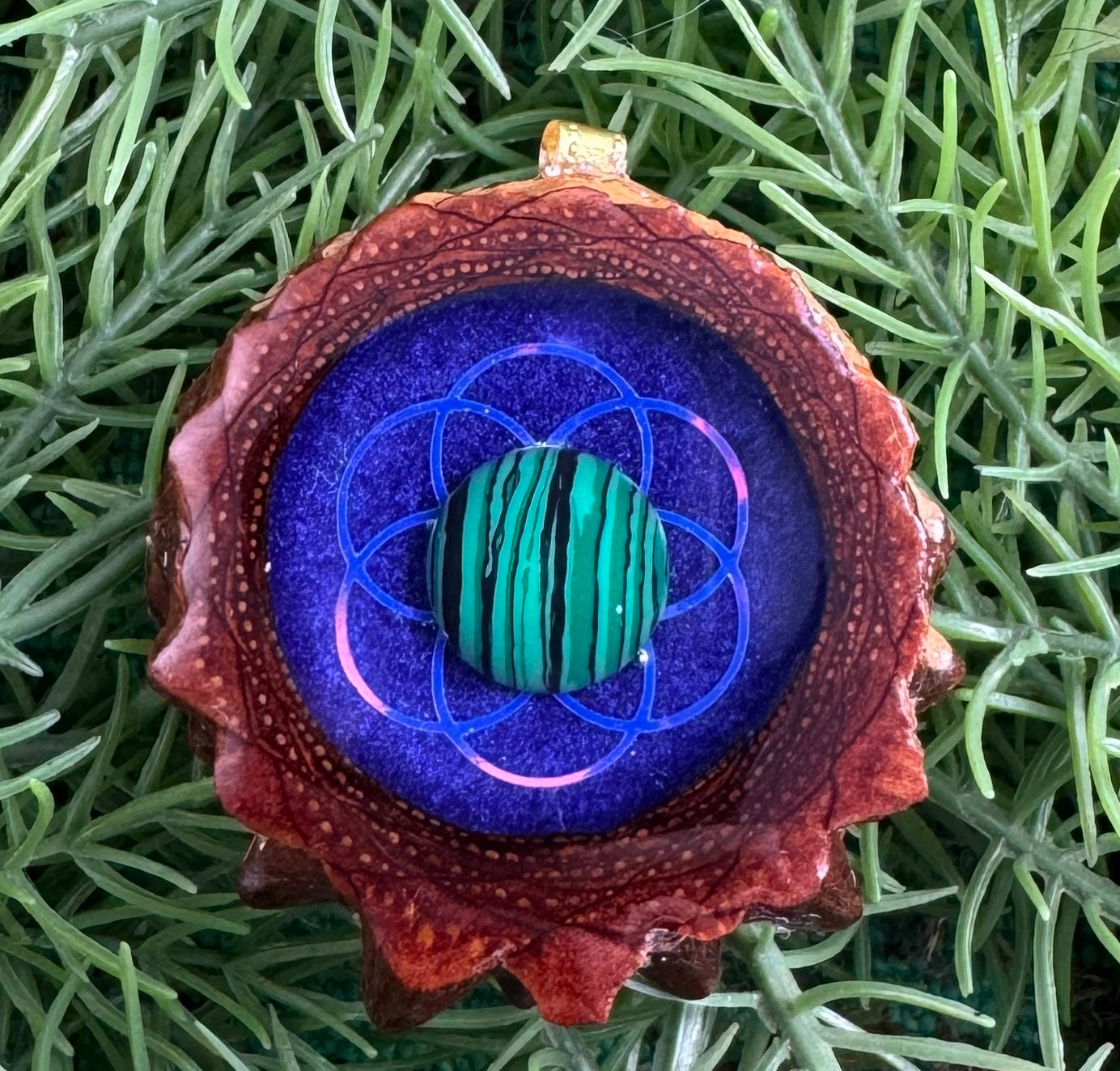 Supernova with Malachite & Seed of Life