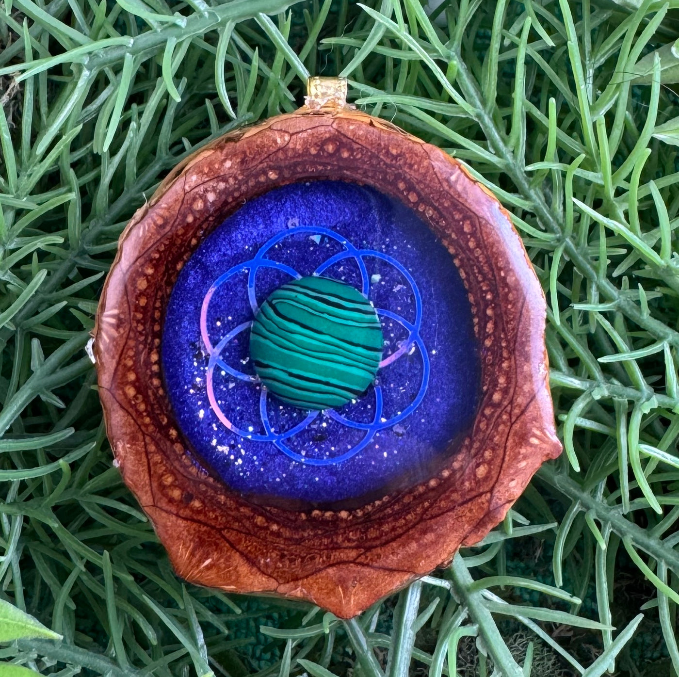 Supernova with Malachite & Seed of Life