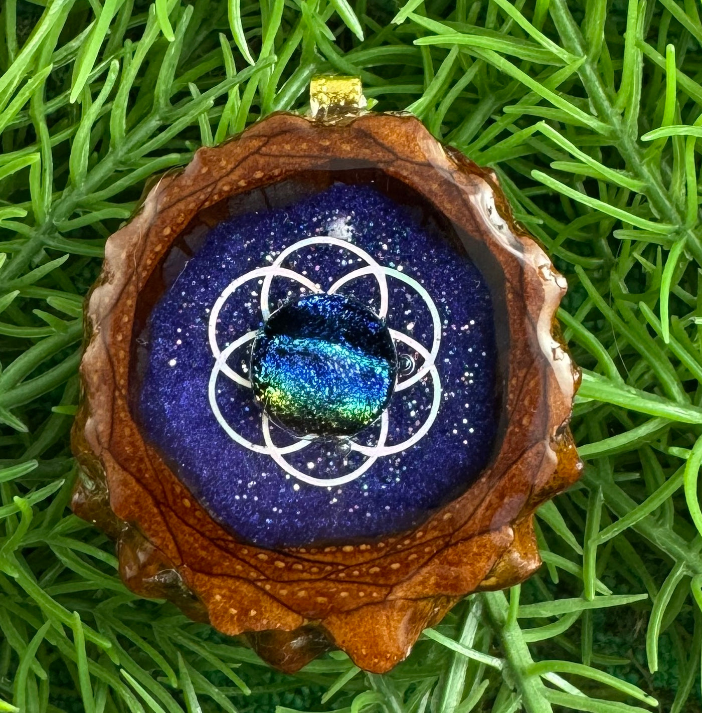 Supernova with Dichroic Glass & Seed of Life