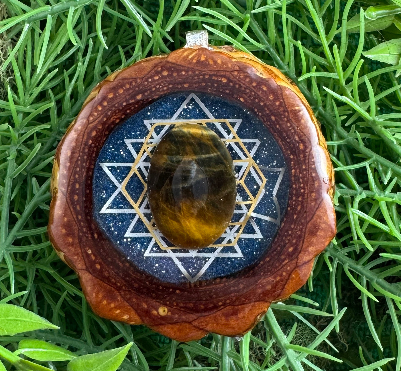 Blue Crush with Tiger's Eye & Sri Yantra