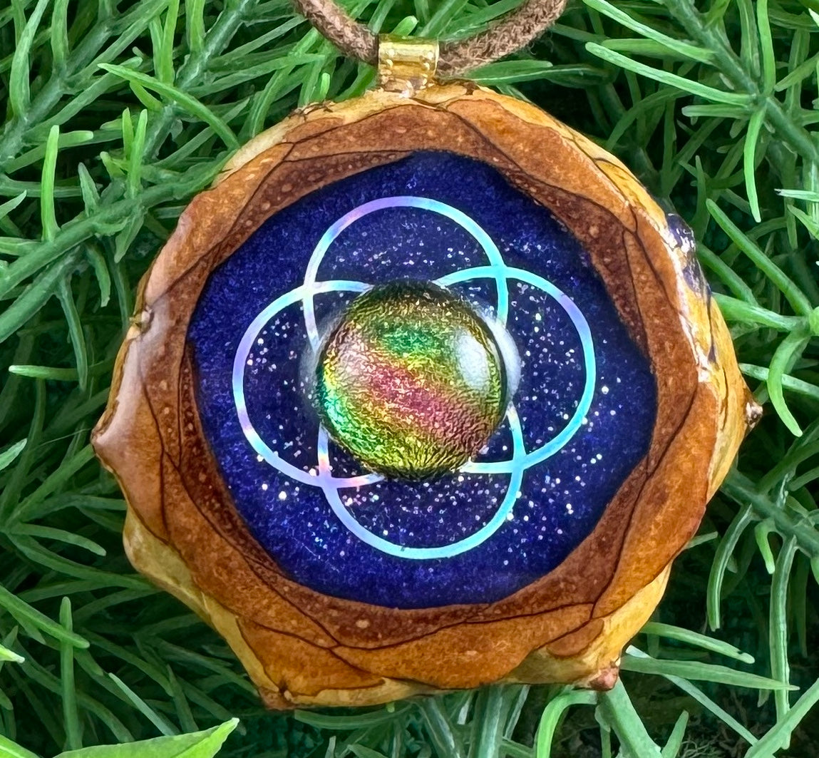 Supernova with Dichroic Glass & Simple Seed of Life