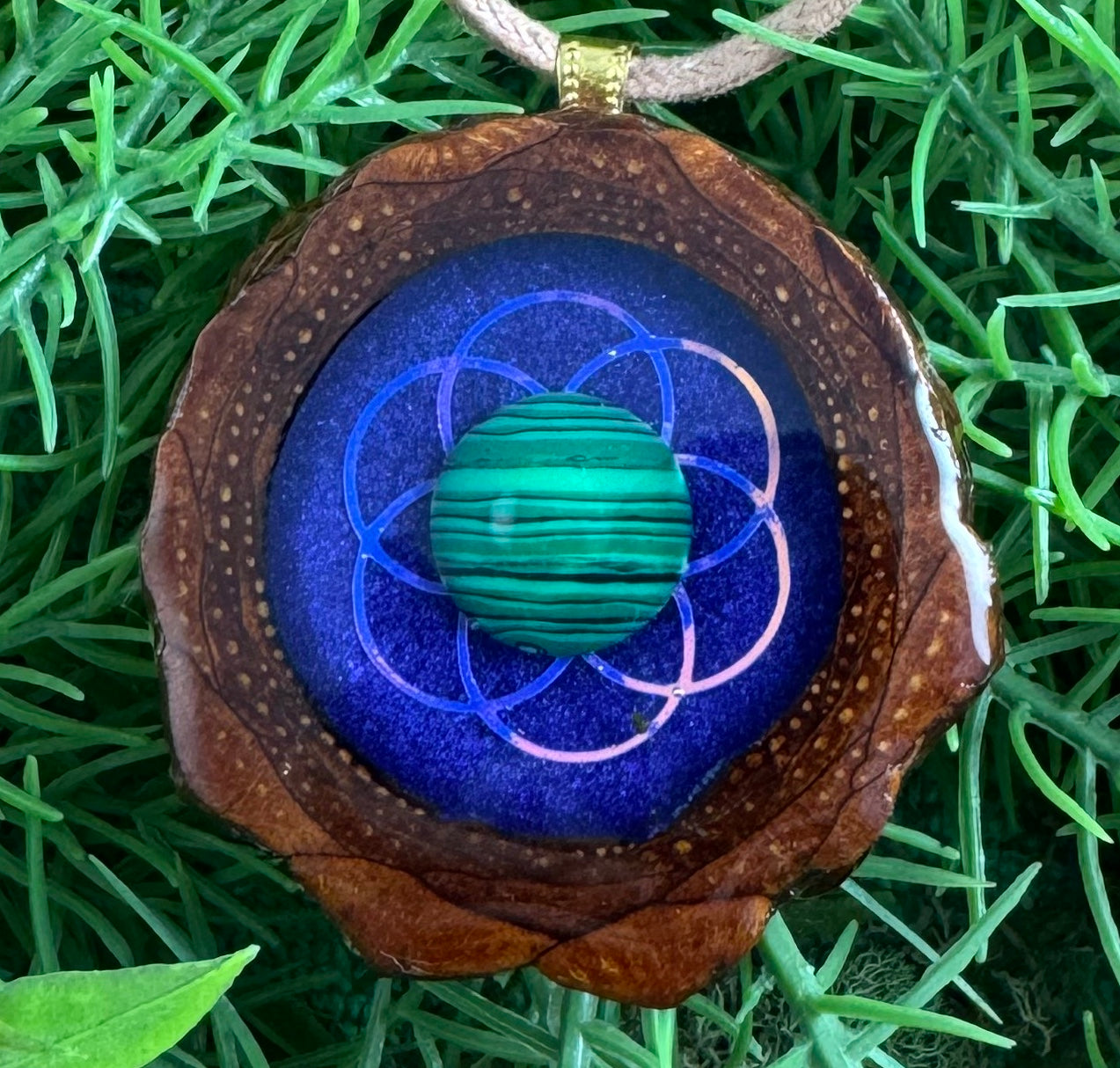 Supernova with Malachite & Seed of Life