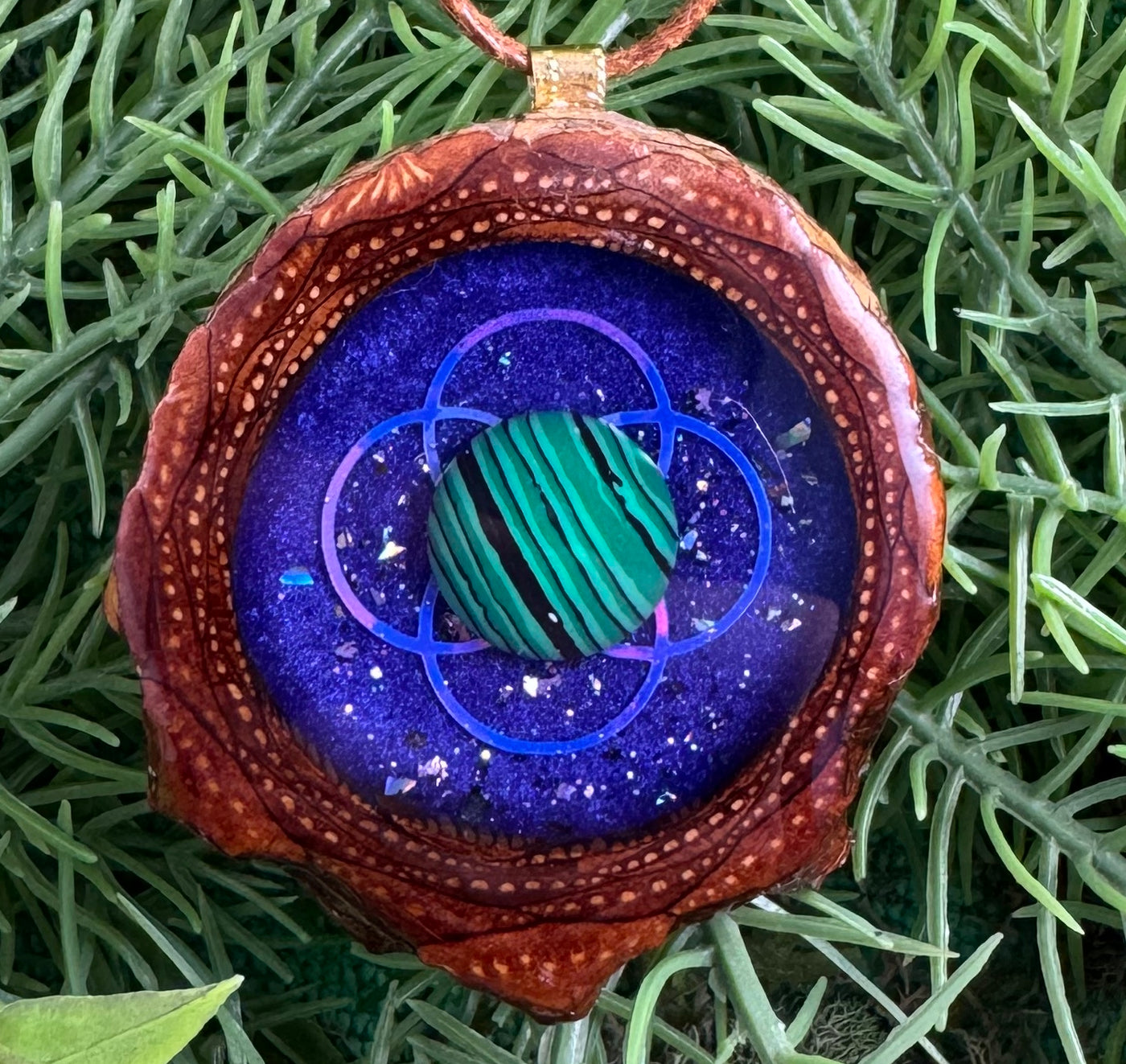 Supernova with Malachite & Simple Seed of Life