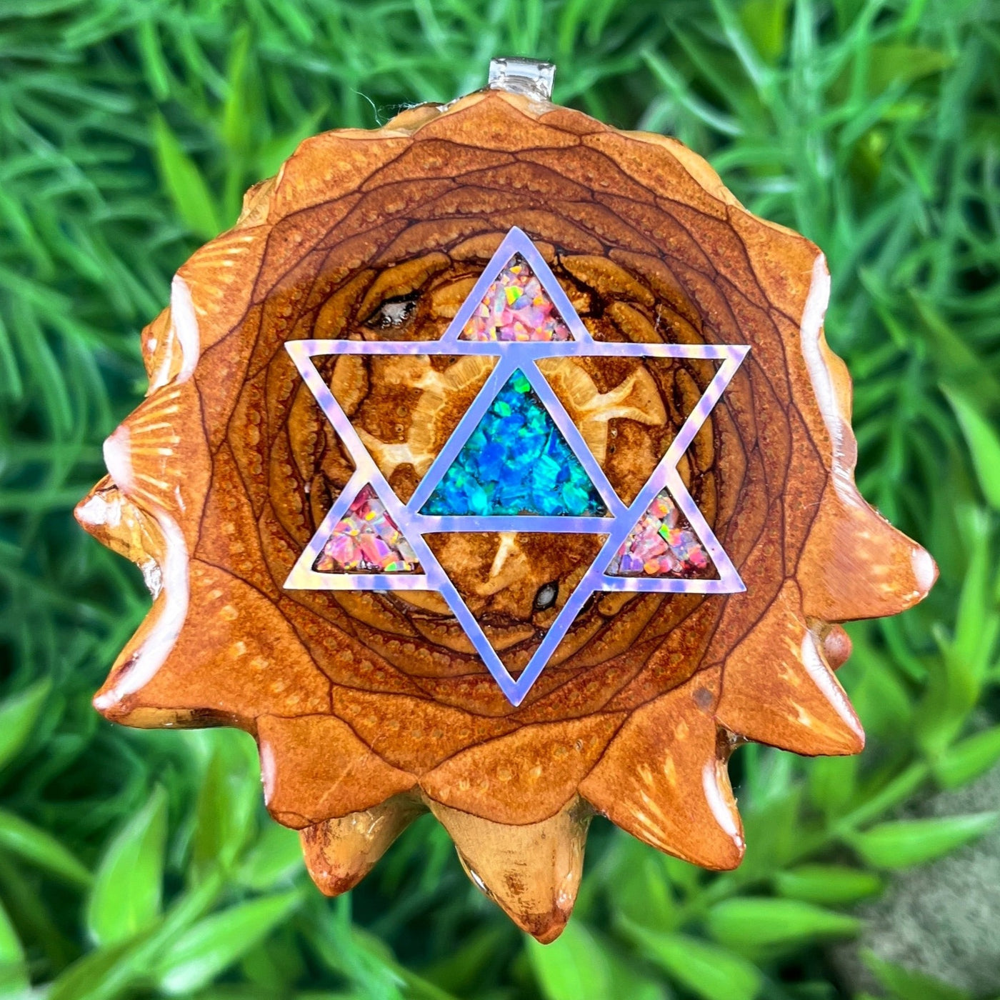 Crushed Opal with Merkaba