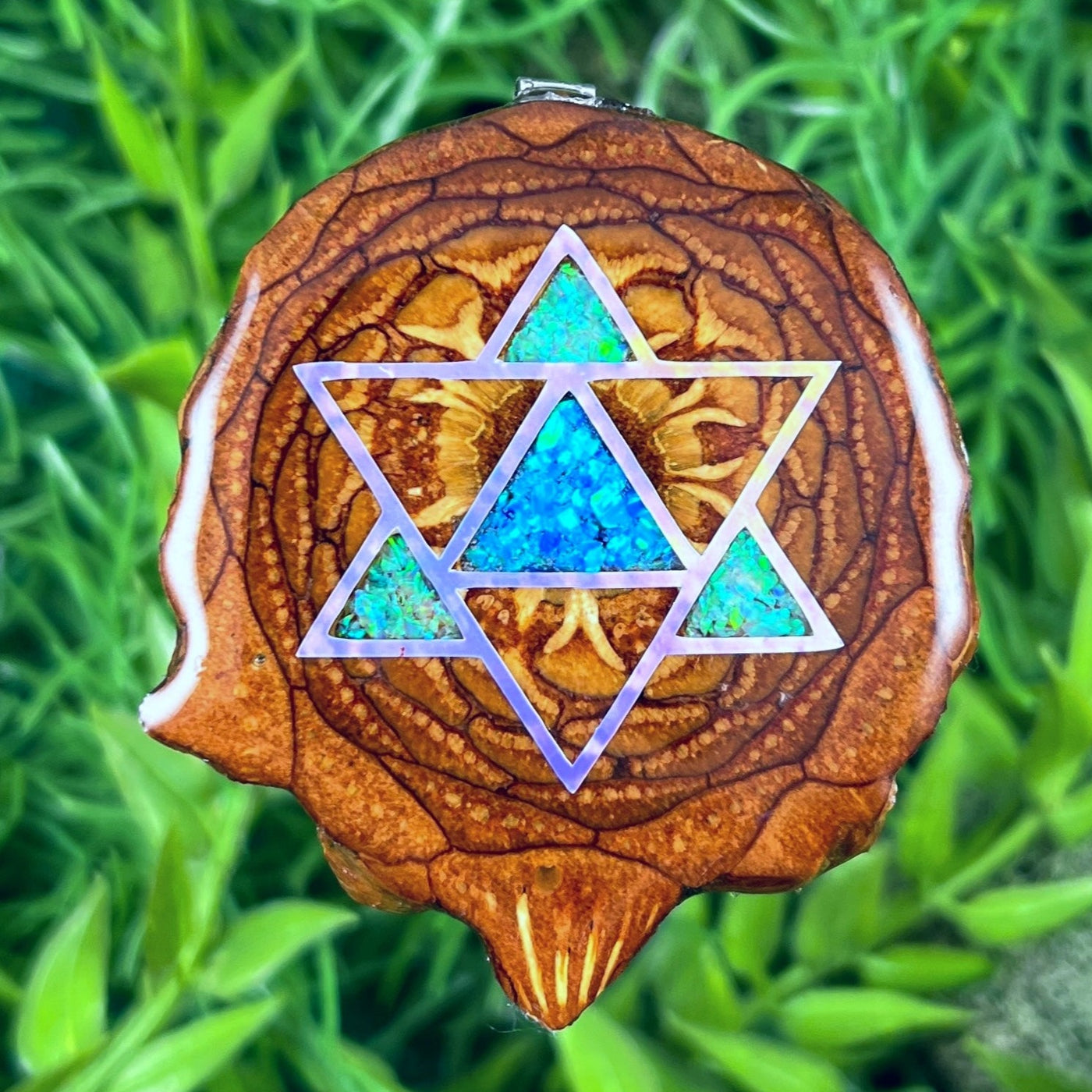 Crushed Opal with Merkaba