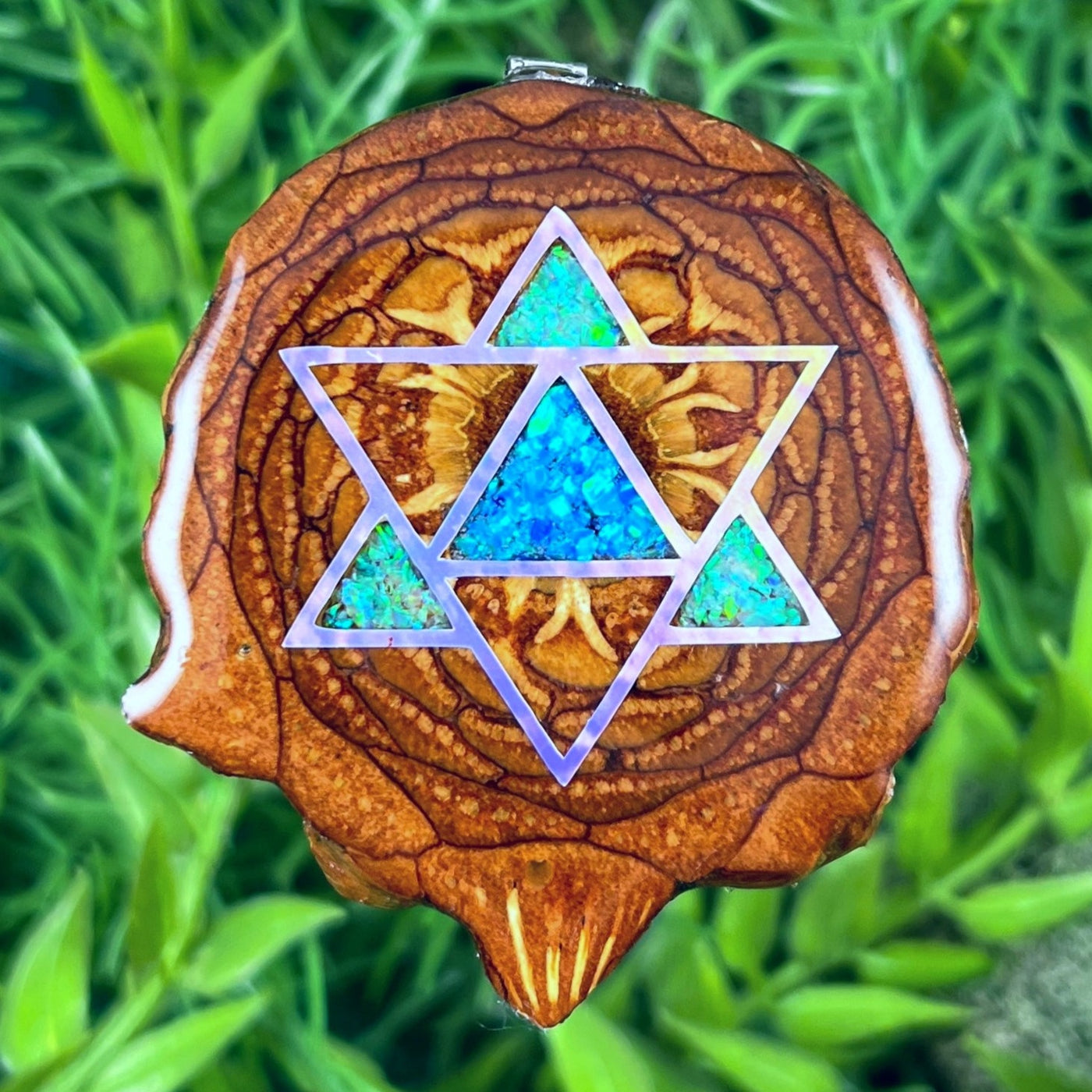 Crushed Opal with Merkaba