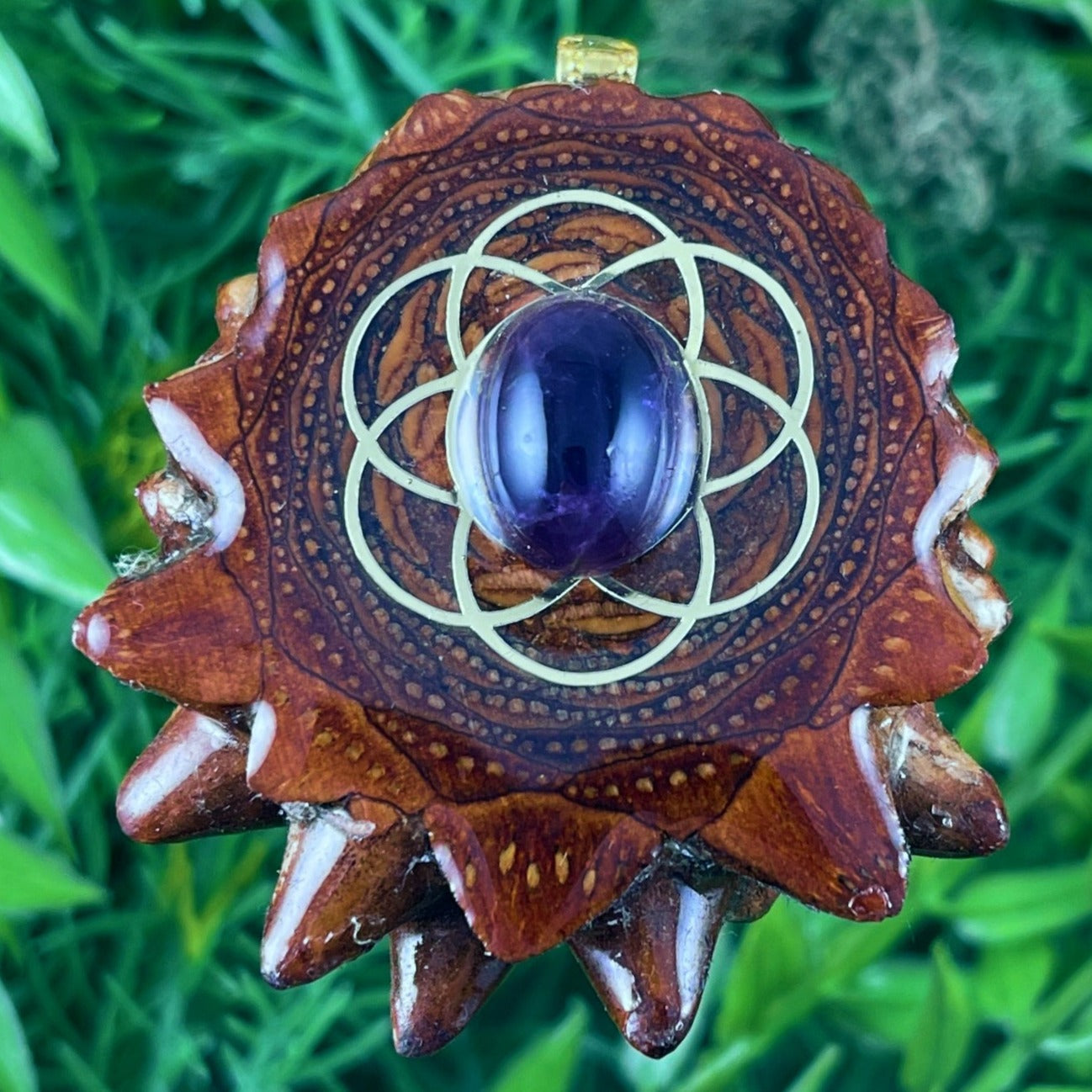 Amethyst with Seed of Life