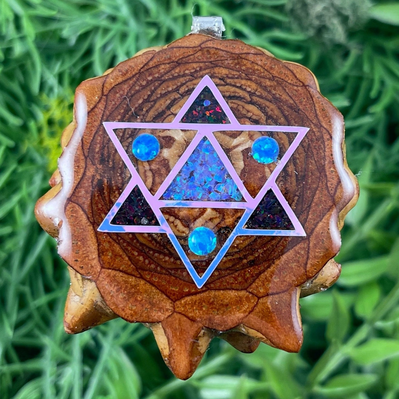 Crushed Opal and Opal with Merkaba