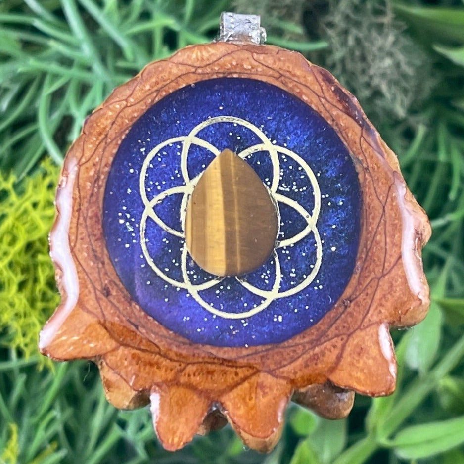 Galaxy with Tiger's Eye and Seed of Life