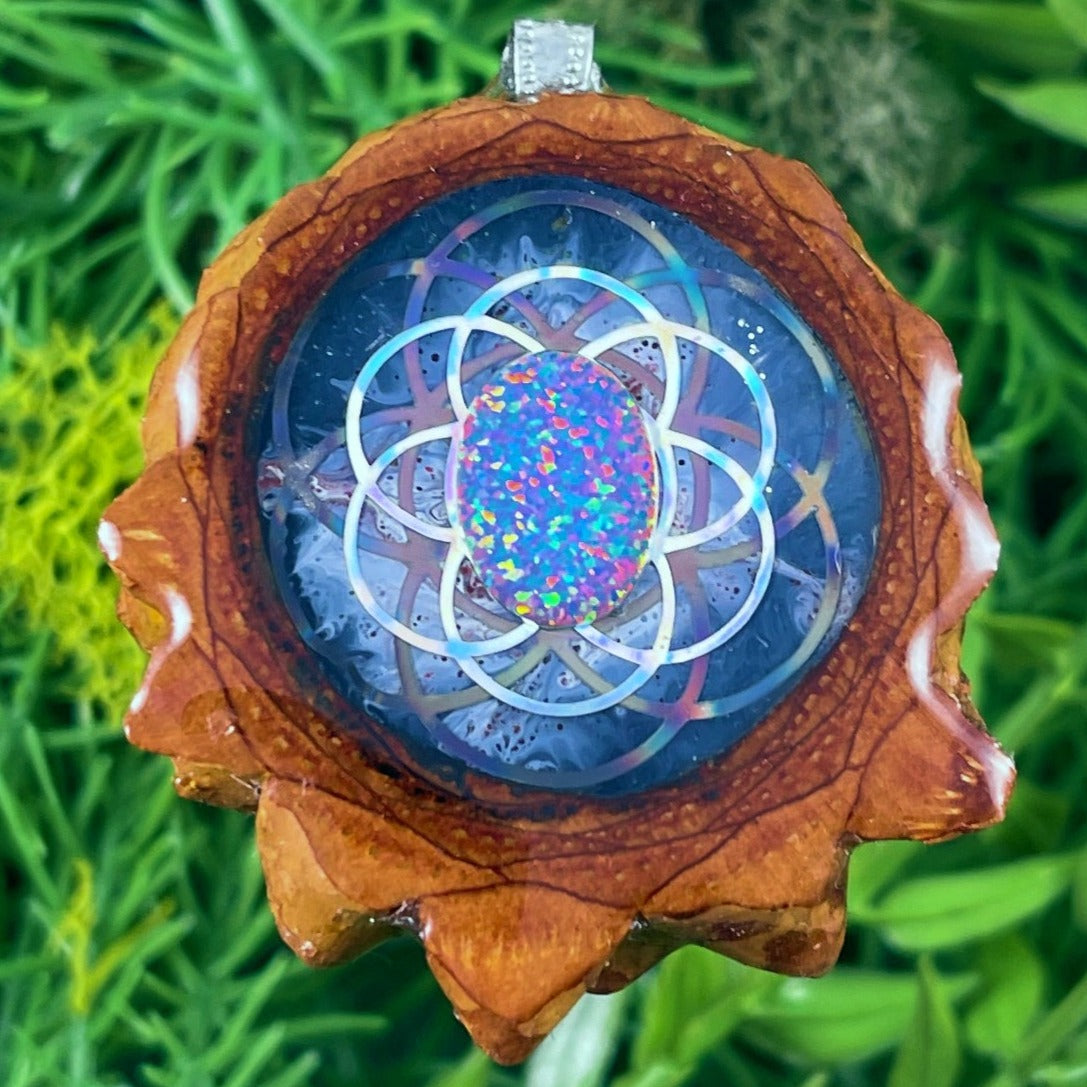 Galaxy with Opal and Seed of Life