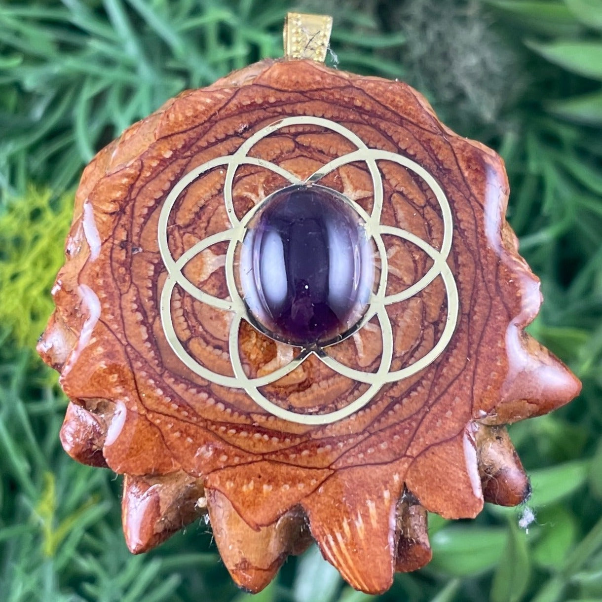 Amethyst with Seed of Life