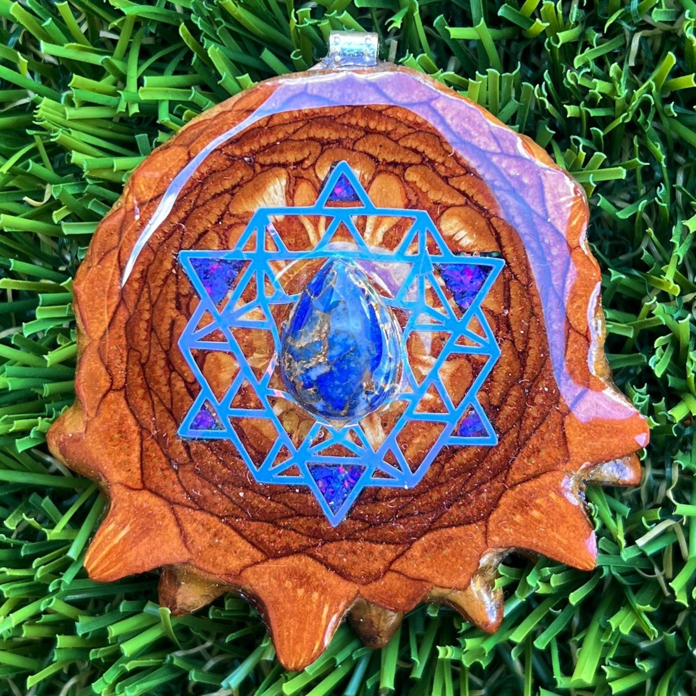 Lapis Lazuli with Crushed Opal & 64 Star Tetrahedron