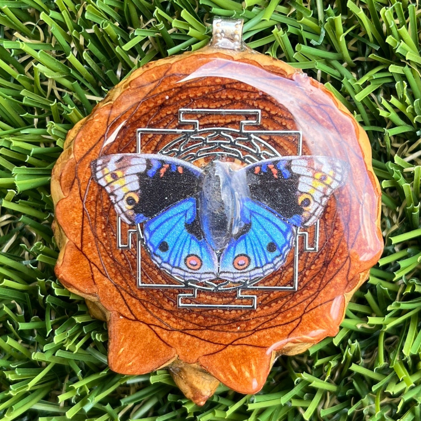 Labradorite with Butterfly & Mandala