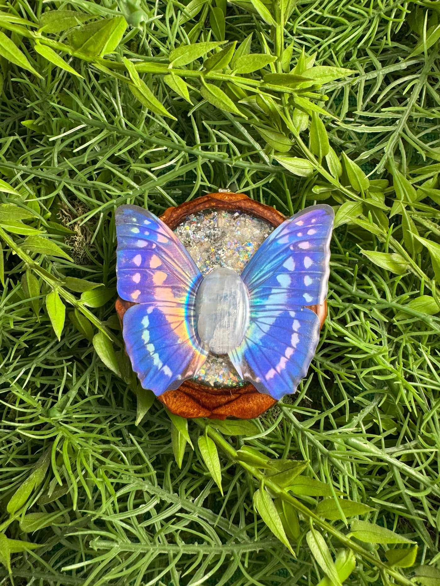 Rainbow Moonstone with Butterfly