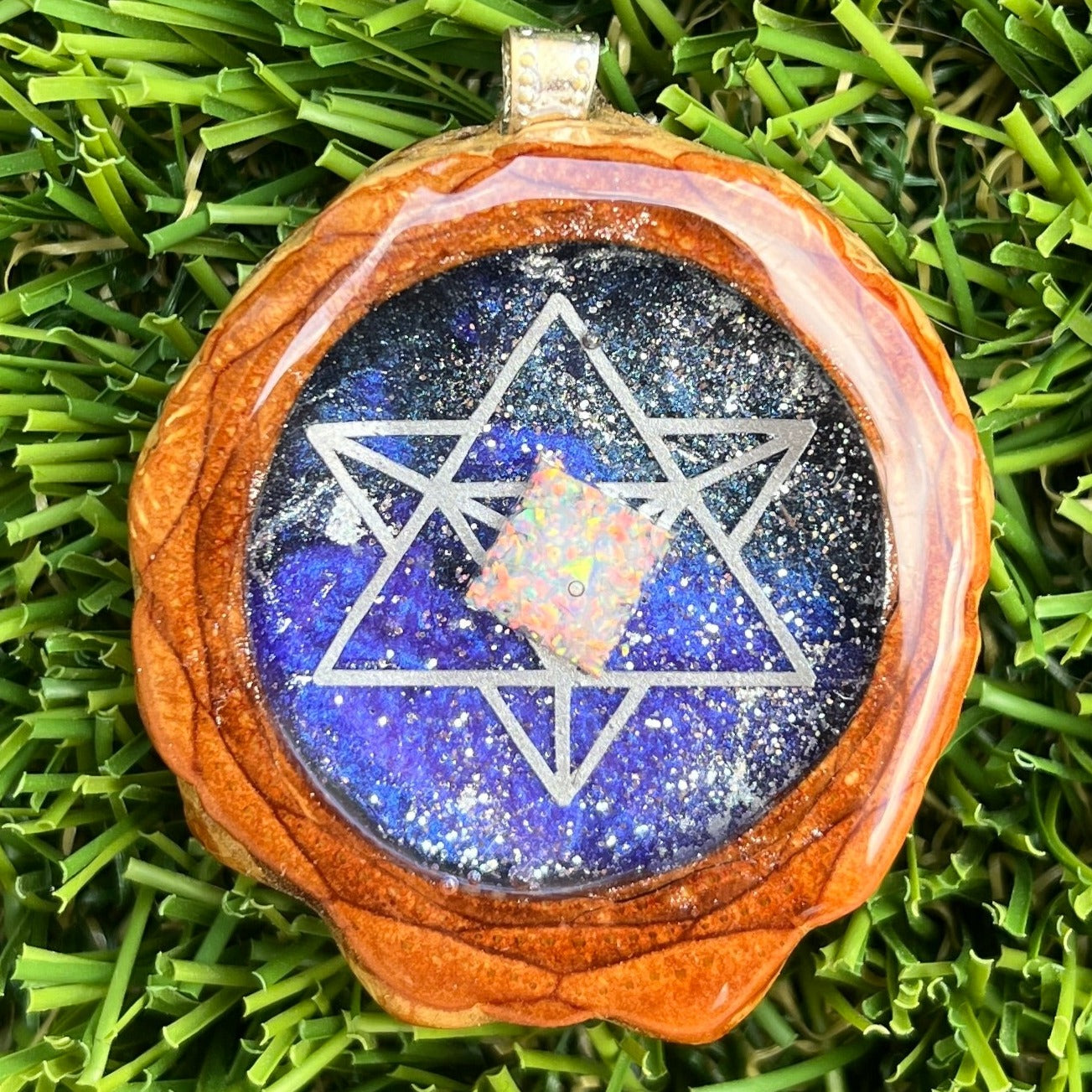 Galaxy with Opal & Merkaba