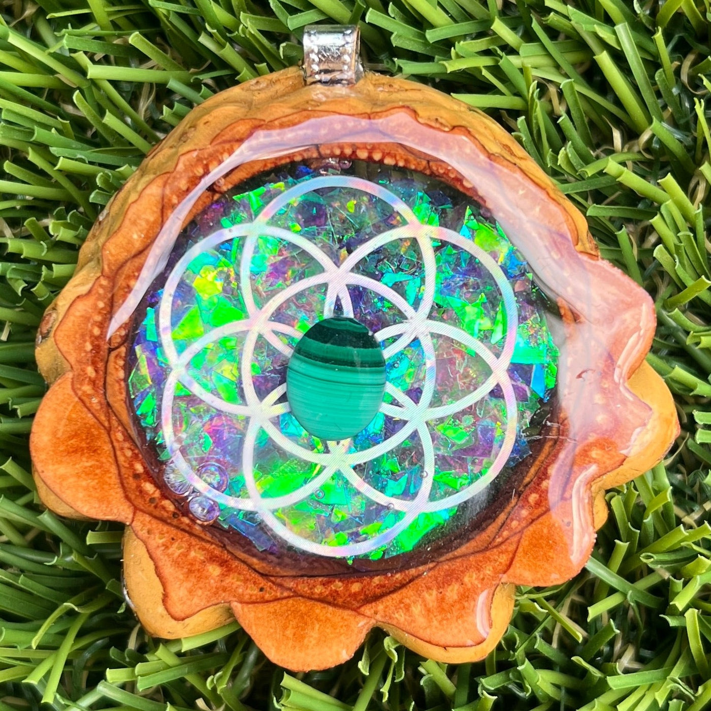 Supernova with Malachite & Seed of Life