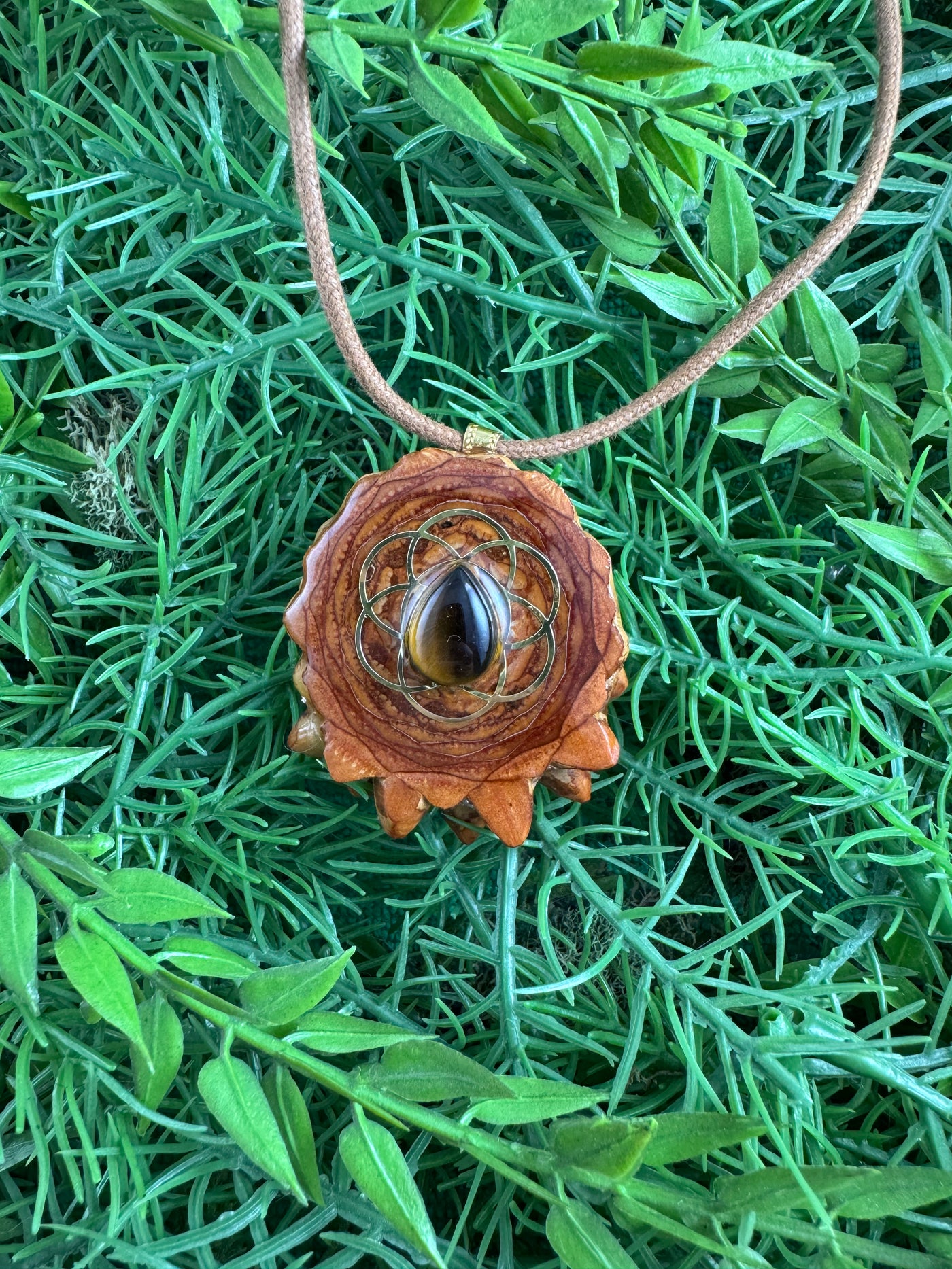 Tiger's Eye with Seed of Life