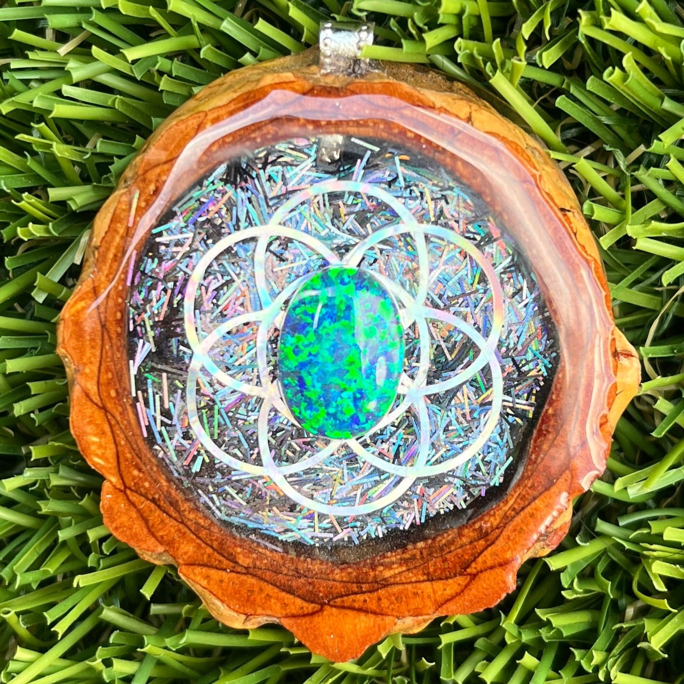 Galaxy with Opal with Seed of Life