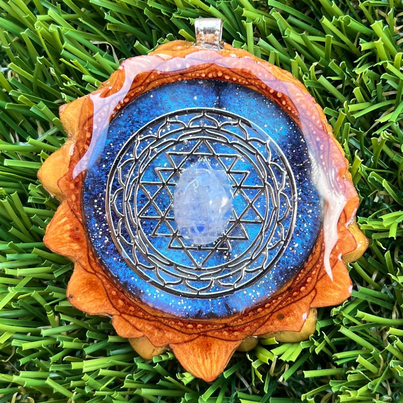 Galaxy with Moonstone & Mandala