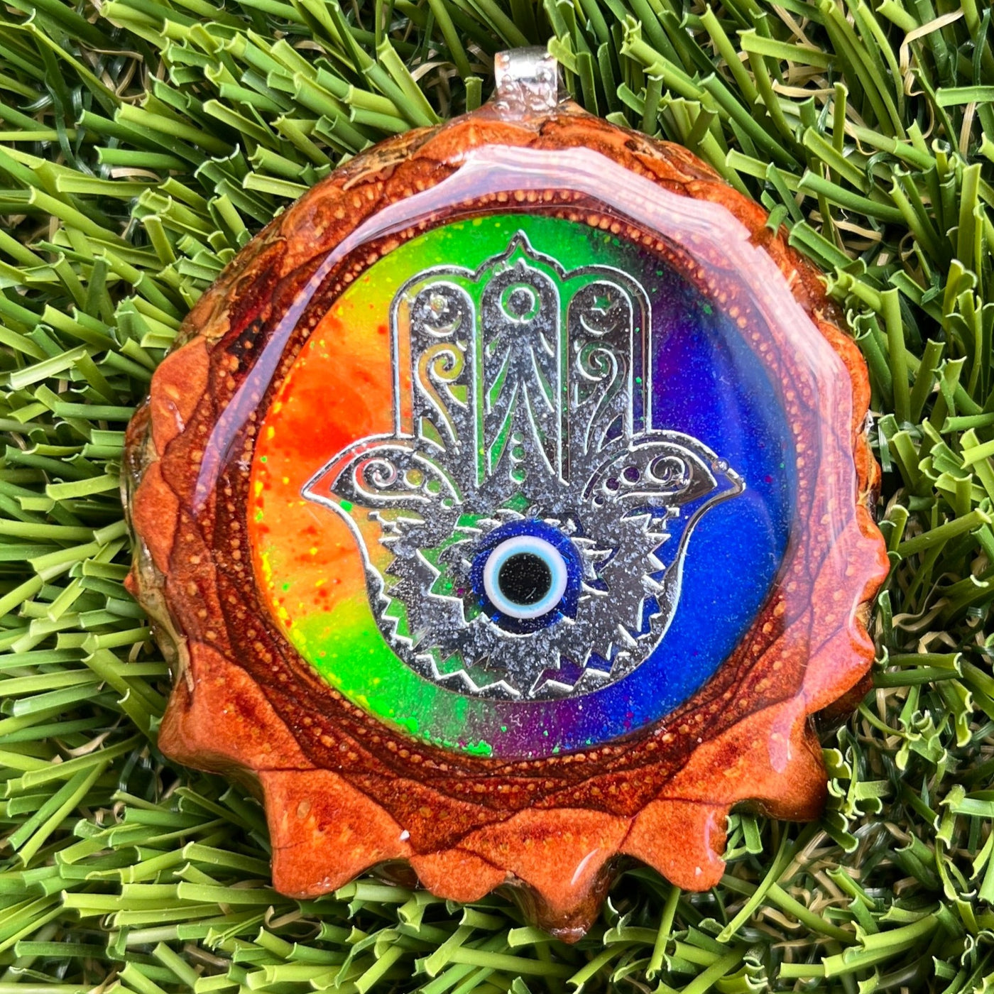 Galaxy with Hamsa