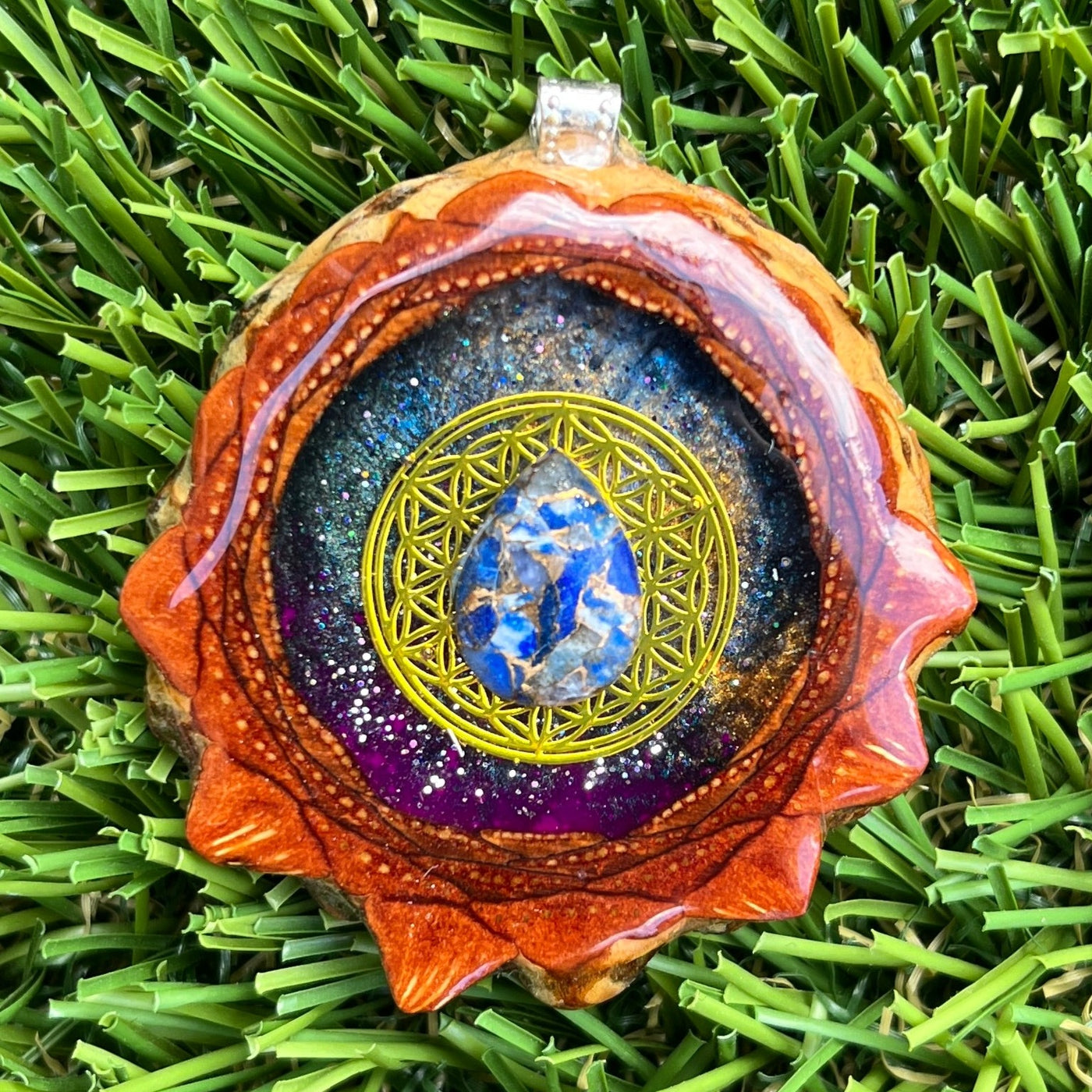 Supernova with Lapis Lazuli & Flower of Life