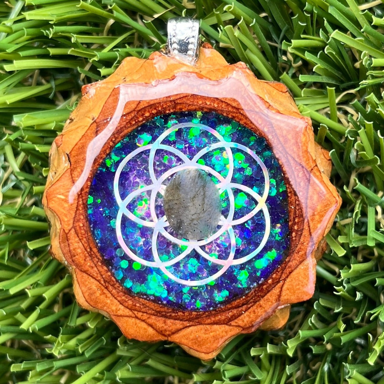 Supernova with Labradorite & Seed of Life