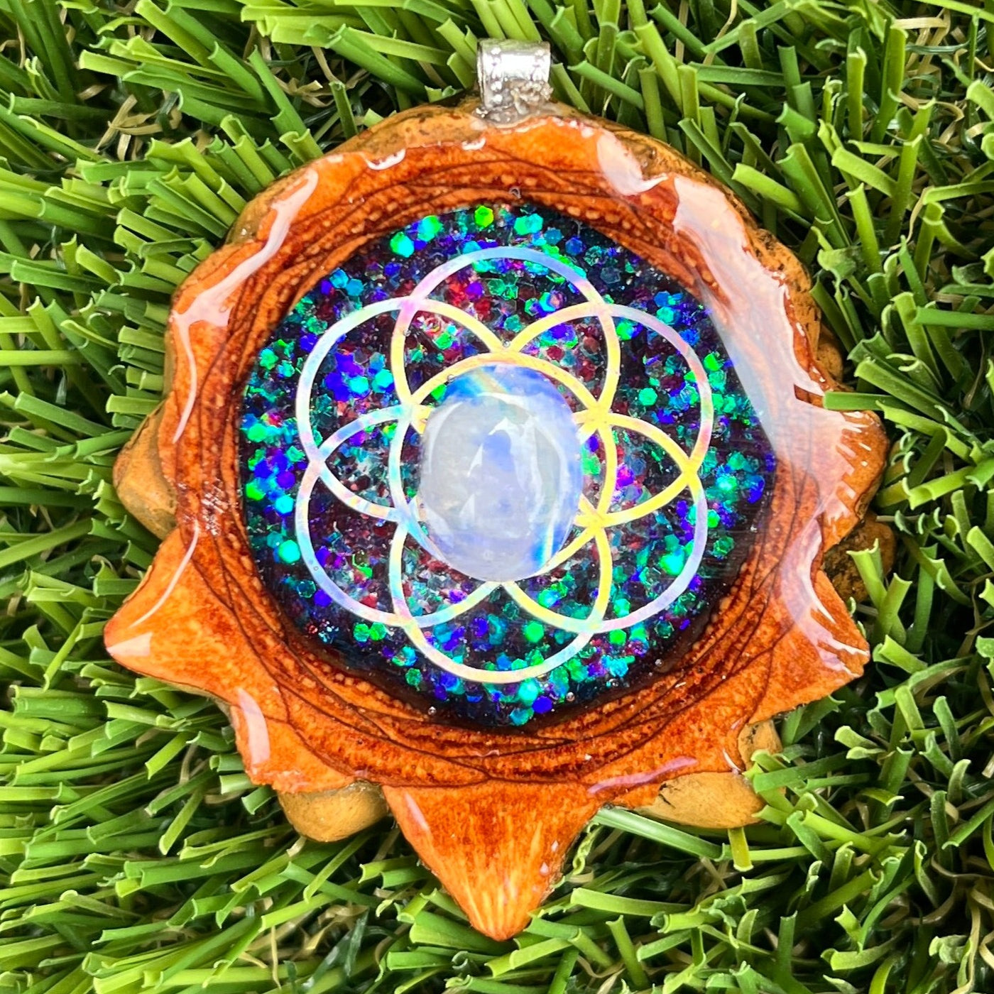 Supernova with Moonstone & Seed of Life