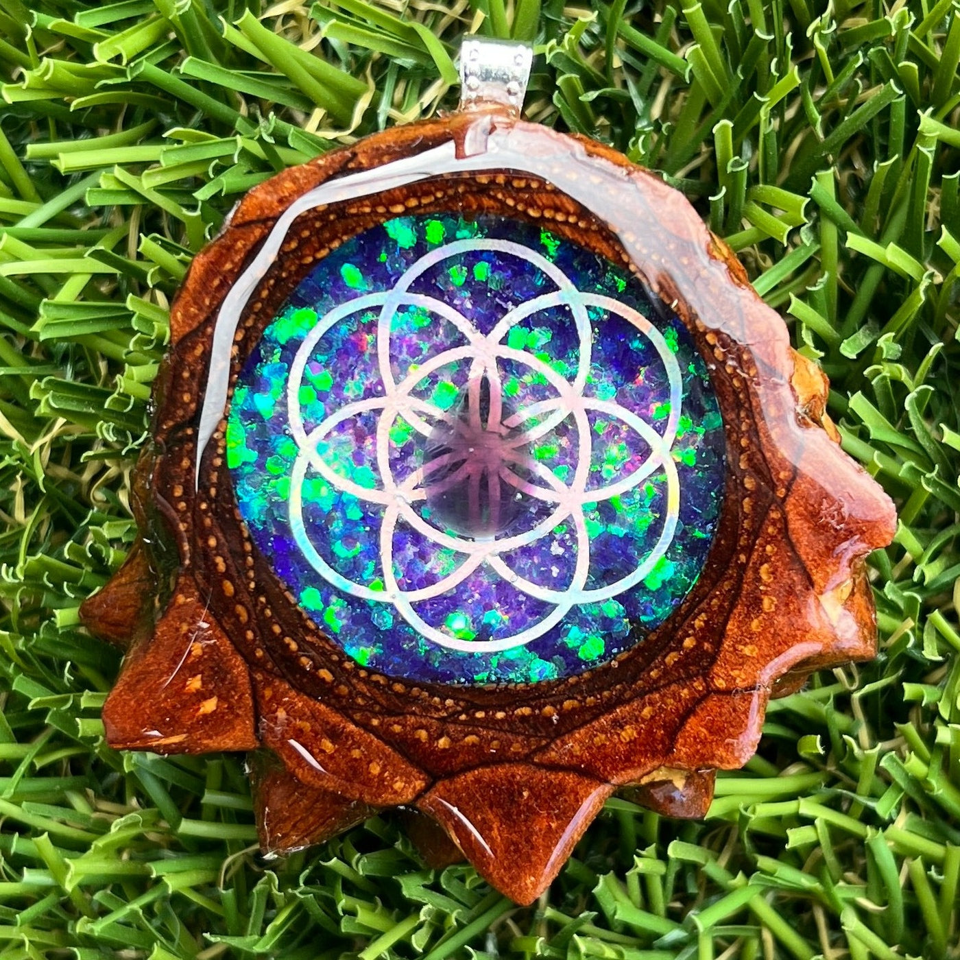 Supernova with Amethyst with Seed of Life