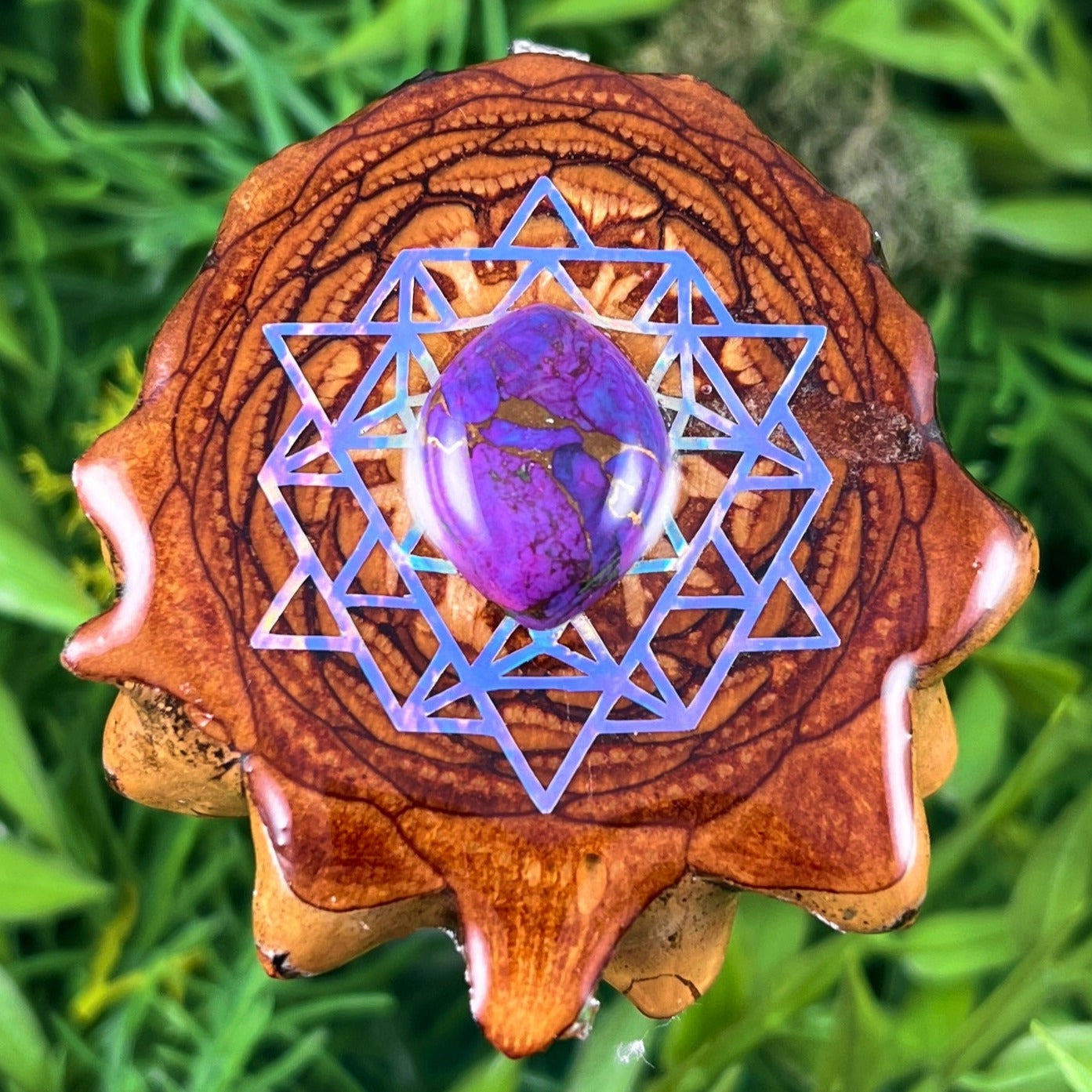 Purple Mohave Turquoise with 64 Star Tetrahedron