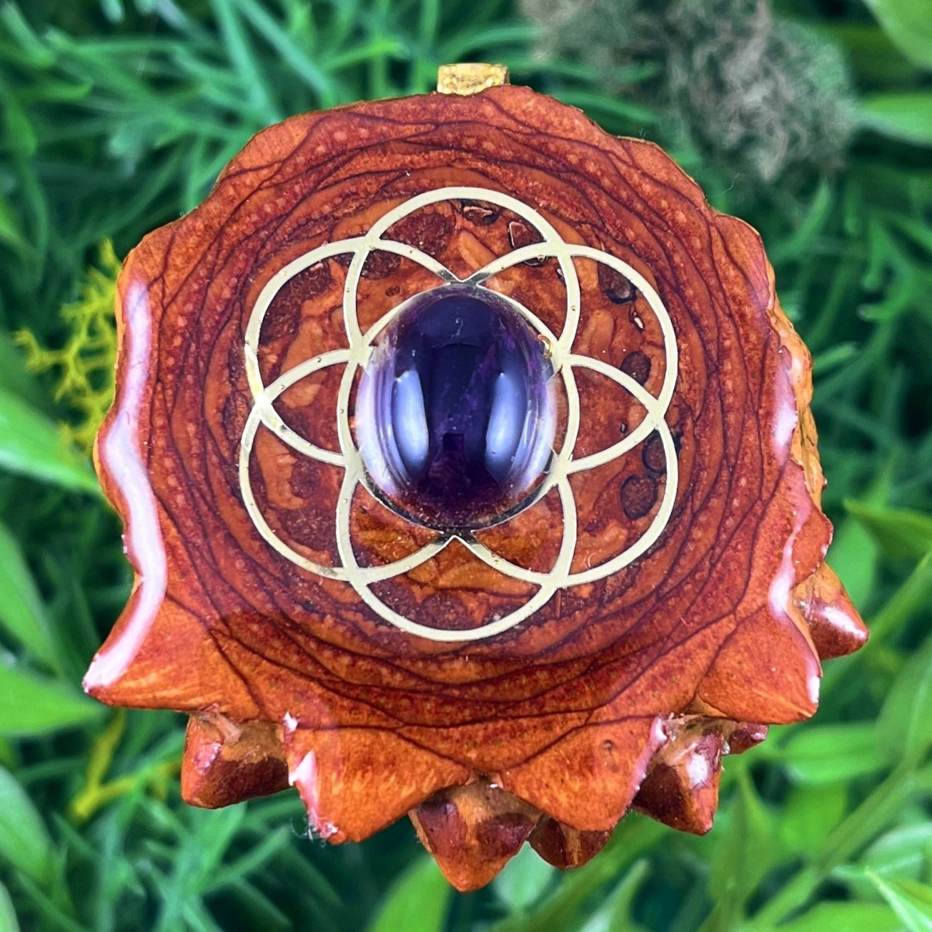 Amethyst with Seed of Life