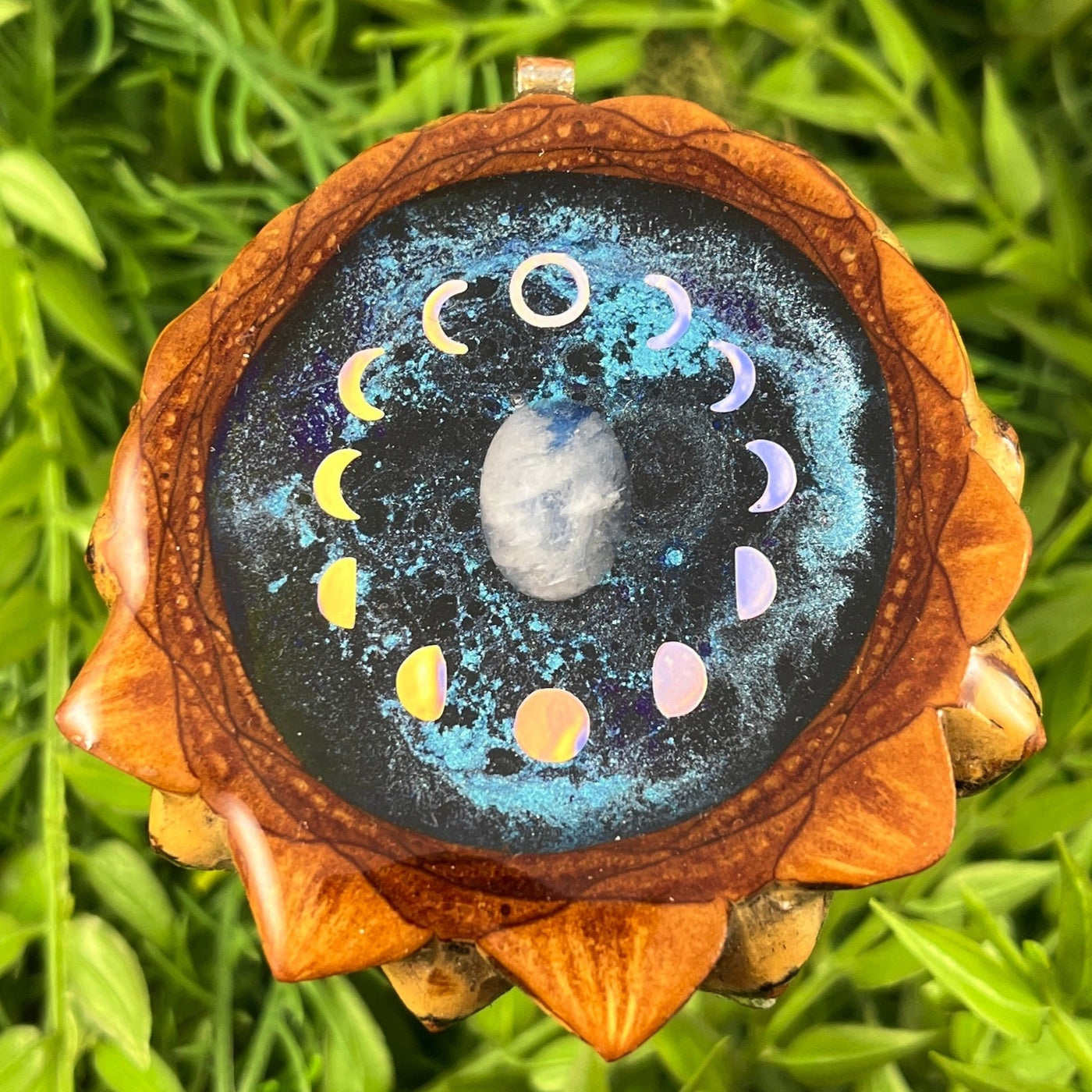 Galaxy with Moonstone & Moon Phase