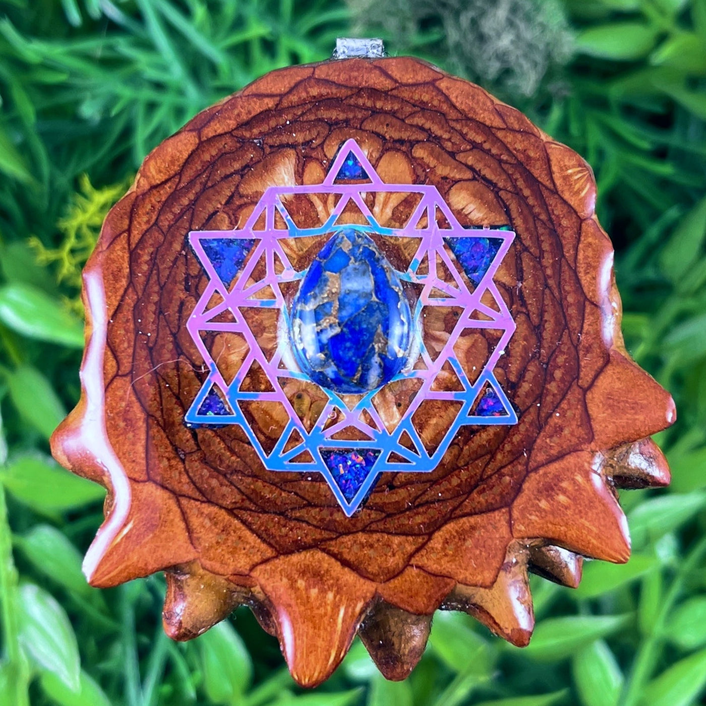 Lapis Lazuli with Crushed Opal & 64 Star Tetrahedron