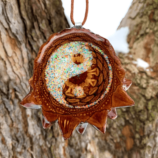 Made To Order - Yin & Yang Crushed Opal - Aura Pinecones