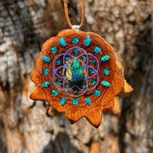 Made To Order - Malachite Azurite with Crushed Opal and Opal & Seed Of Life - Aura Pinecones