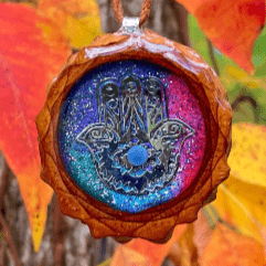 Made To Order - Galaxy with Hamsa and Labradorite - Aura Pinecones