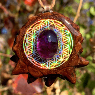 Made To Order - Amethyst with Flower of Life - Aura Pinecones