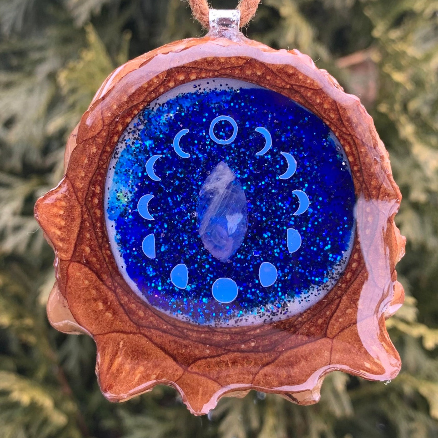 Galaxy with Moonstone & Moon Phase