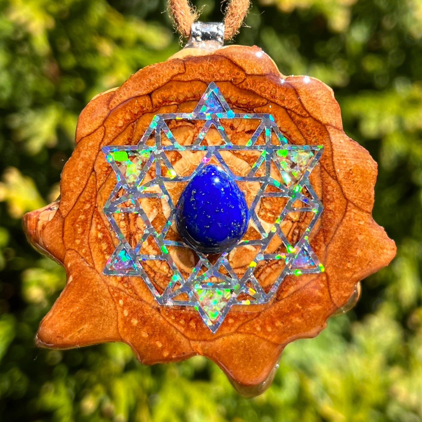 Lapis Lazuli & Crushed Opal with 64 Star Tetrahedron