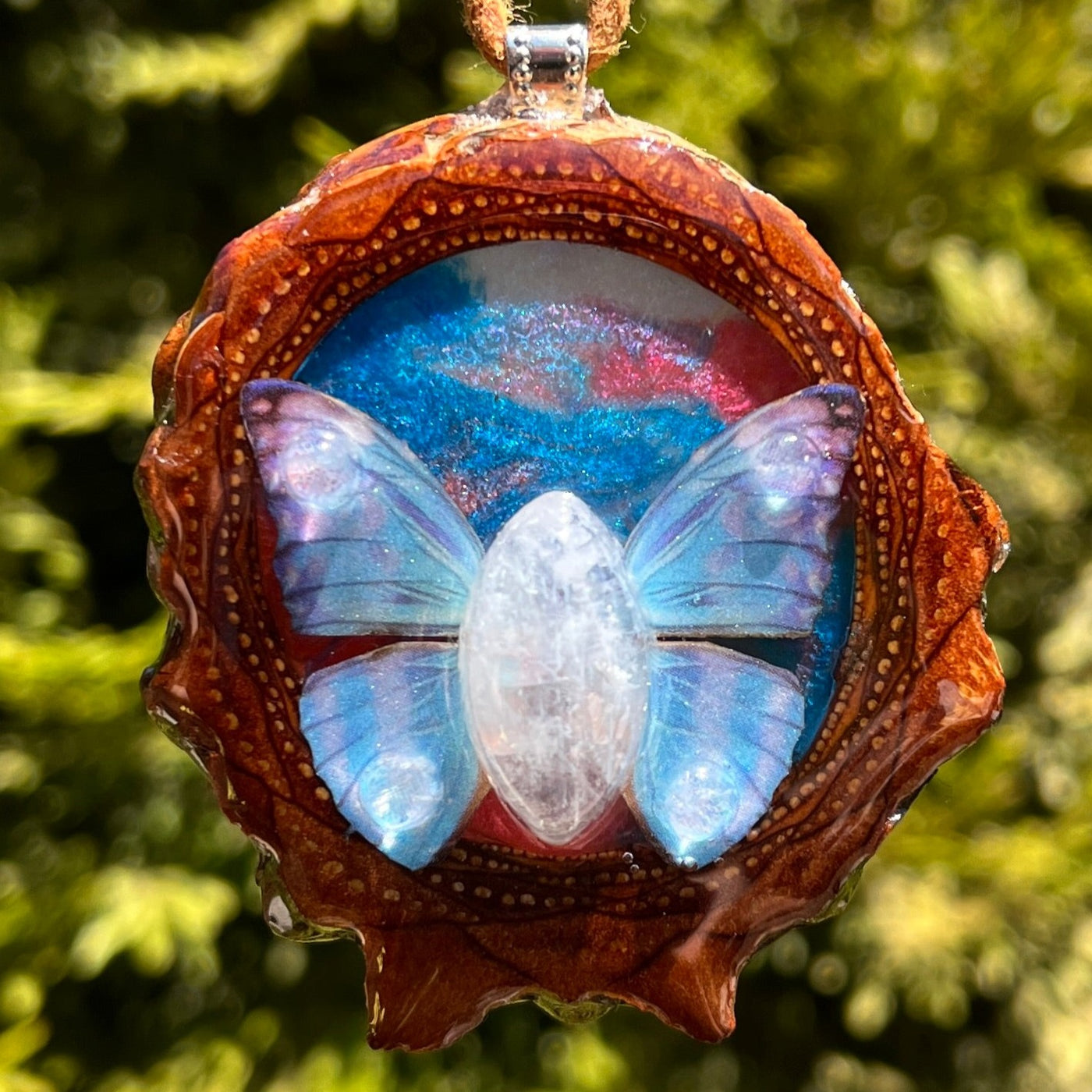 Galaxy with Butterfly and Moonstone